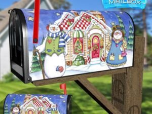 Grandma and Grandpa Snowman #2 Decorative Rural Farm Mailbox Cover