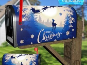 Christmas Eve at the Forest Decorative Rural Farm Mailbox Cover