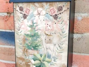 Cotton Flower Christmas #1 Colonial Mailbox Cover