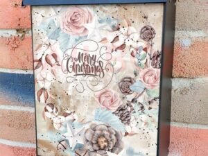 Cotton Flower Christmas #2 Colonial Mailbox Cover