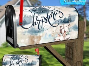 Cotton Flower Christmas #3 Decorative Rural Farm Mailbox Cover