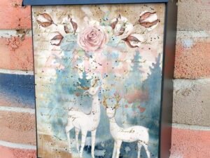 Cotton Flower Christmas #4 Colonial Mailbox Cover