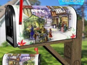 Victorian Town Square Decorative Rural Farm Mailbox Cover