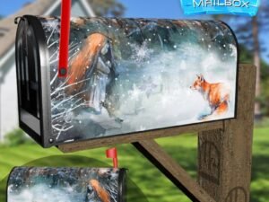 Little Girl and a Fox Decorative Rural Farm Mailbox Cover