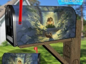 Christmas Visitor Decorative Rural Farm Mailbox Cover