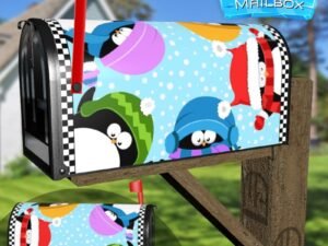 Adorable Winter Penguins Decorative Rural Farm Mailbox Cover