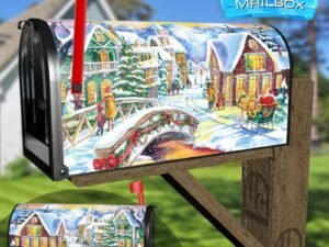 Santa is Coming to Town Decorative Rural Farm Mailbox Cover