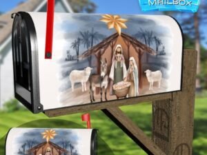The Holy Family Decorative Rural Farm Mailbox Cover