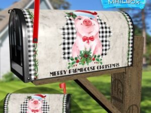 Farmhouse Piglet Decorative Rural Farm Mailbox Cover