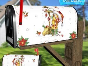 Cute Teddy Bear with Gifts Decorative Rural Farm Mailbox Cover
