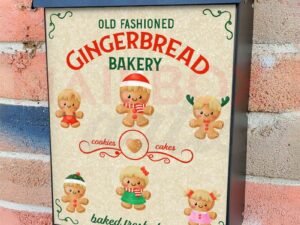 Cute Gingerbread Bakery Colonial Mailbox Cover