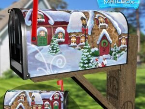 Santa's Christmas Village Decorative Rural Farm Mailbox Cover