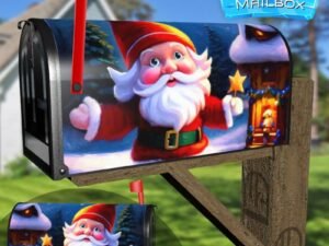 Cute Christmas Gnome #1 Decorative Rural Farm Mailbox Cover