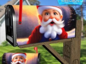 Cute Christmas Gnome #2 Decorative Rural Farm Mailbox Cover