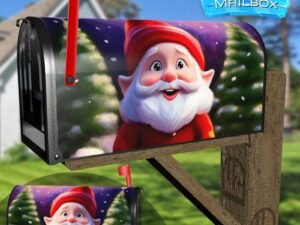 Cute Christmas Gnome #4 Decorative Rural Farm Mailbox Cover