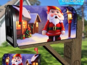 Cute Christmas Gnome #6 Decorative Rural Farm Mailbox Cover
