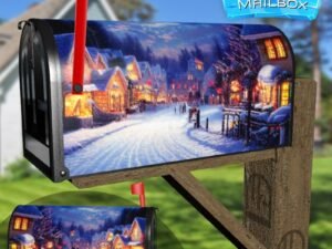 Christmas Night in the Village #11 Decorative Rural Farm Mailbox Cover