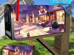 Christmas Night in the Village #12 Decorative Rural Farm Mailbox Cover