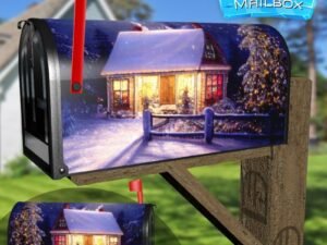 Christmas Night in the Village #13 Decorative Rural Farm Mailbox Cover