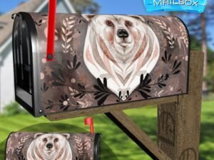 Beautiful Ethnic Winter Bear Decorative Rural Farm Mailbox Cover