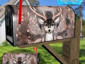 Beautiful Ethnic Winter Deer Decorative Rural Farm Mailbox Cover
