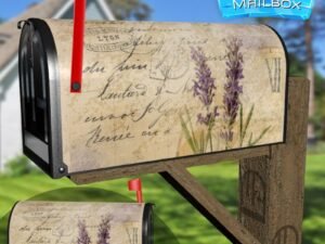 Vintage Lavender Design Decorative Rural Farm Mailbox Cover