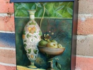 Vase and Fruit Still Life #2 Colonial Mailbox Cover