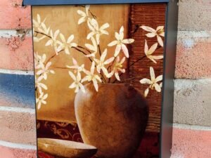 Flowers in a Brown Vase #1 Colonial Mailbox Cover