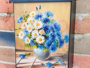 Cornflowers and Daisies Colonial Mailbox Cover
