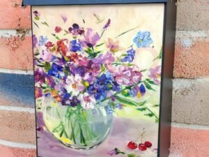 Delicate Garden Flower Bouquet Colonial Mailbox Cover