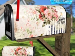 Vintage Poppy Design #1 Decorative Rural Farm Mailbox Cover