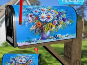 Beautiful Daisies in a Vase Decorative Rural Farm Mailbox Cover
