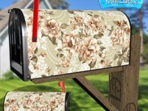 Vintage Flower Design Decorative Rural Farm Mailbox Cover