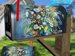 Victorian Bouquet with Wild Flowers Decorative Rural Farm Mailbox Cover