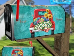 Pioneer Woman Flower Market Truck Decorative Rural Farm Mailbox Cover