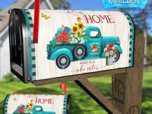 Pioneer Woman Farmhouse Truck Decorative Rural Farm Mailbox Cover