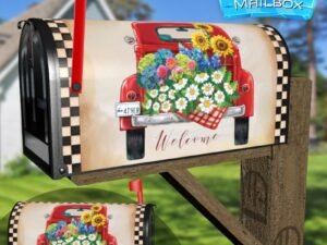 Pioneer Woman Flower Market Truck #2 Decorative Rural Farm Mailbox Cover