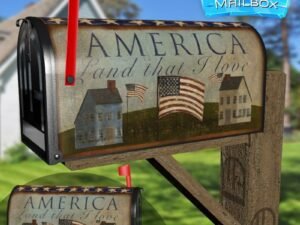 American Saltbox Houses Decorative Rural Farm Mailbox Cover