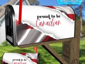 Proud to Be Canadian Flag Decorative Rural Farm Mailbox Cover