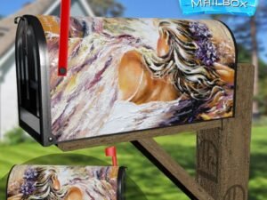 Girl Sitting at a Window Decorative Rural Farm Mailbox Cover