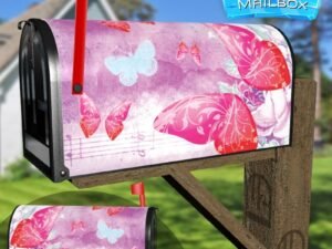 Vintage Butterflies Decorative Rural Farm Mailbox Cover