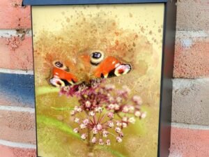 Butterfly on the Flower Colonial Mailbox Cover