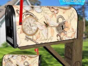 Vintage Butterfly Design #1 Decorative Rural Farm Mailbox Cover