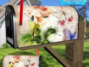 Vintage Butterfly Design #2 Decorative Rural Farm Mailbox Cover
