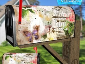 Vintage Butterfly Design #4 Decorative Rural Farm Mailbox Cover