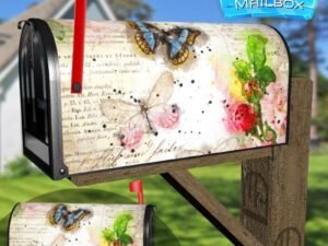 Vintage Butterfly Design #6 Decorative Rural Farm Mailbox Cover
