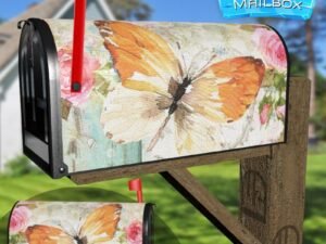 Vintage Butterfly Design #8 Decorative Rural Farm Mailbox Cover