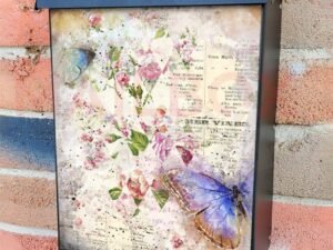 Vintage Butterfly Design #10 Colonial Mailbox Cover