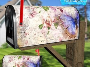 Vintage Butterfly Design #10 Decorative Rural Farm Mailbox Cover