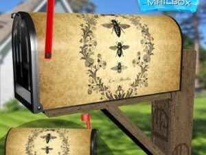 Vintage Bee Design Decorative Rural Farm Mailbox Cover
